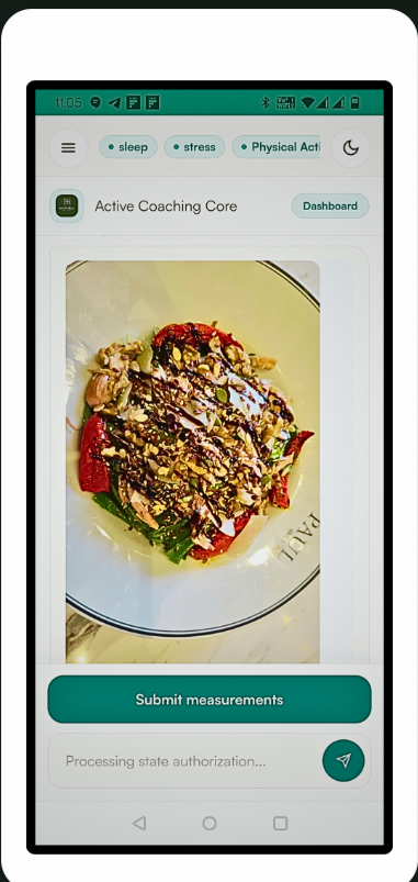 BhAi meal photo example showing a salad uploaded for analysis